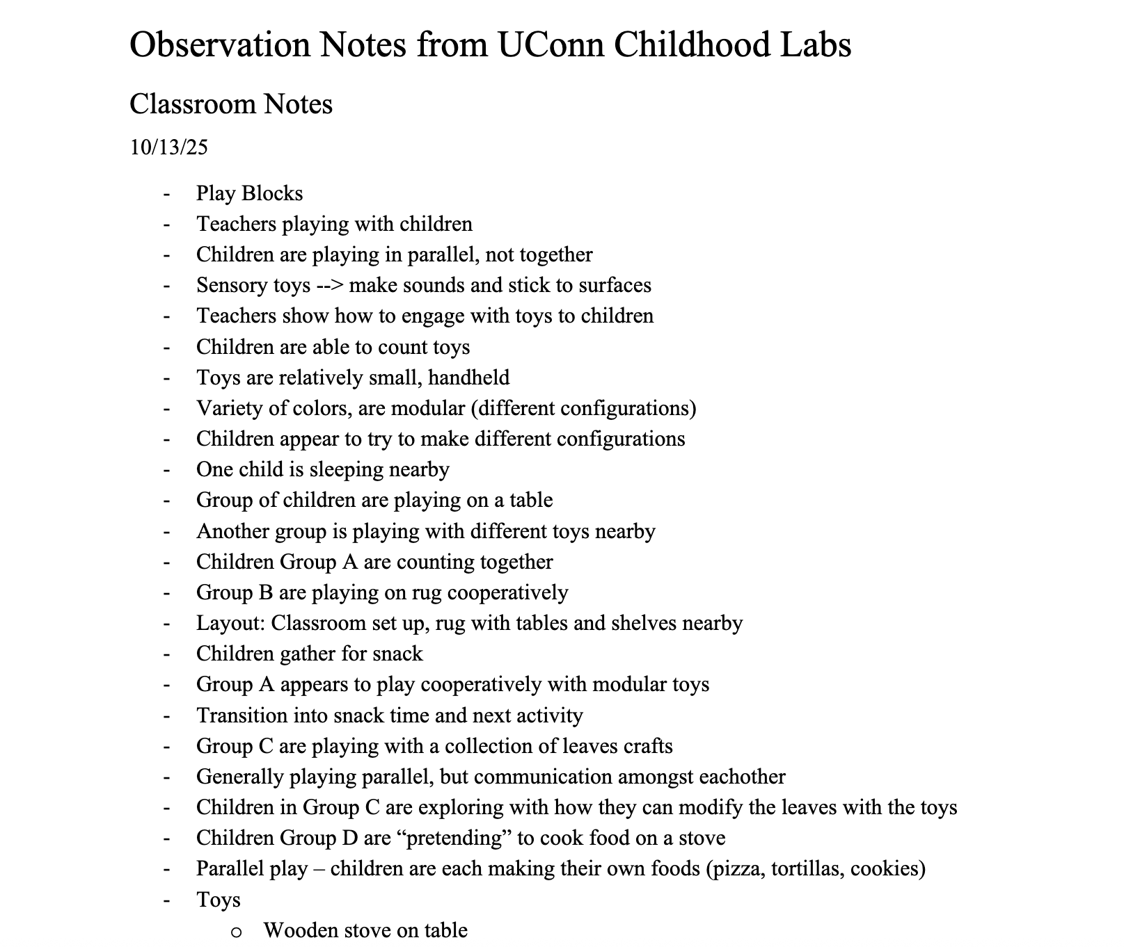 Classroom observation photo 1